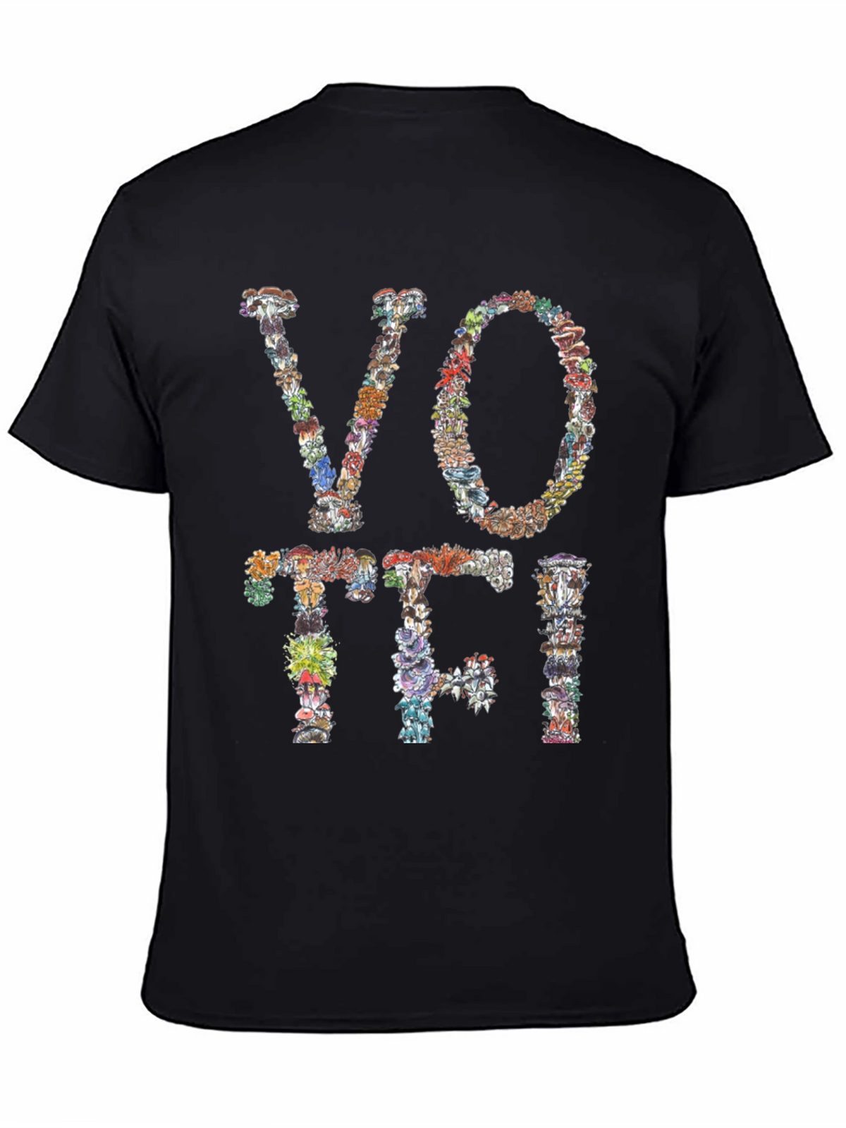 Mushroom VOTE T-Shirt Botanical Design Tee