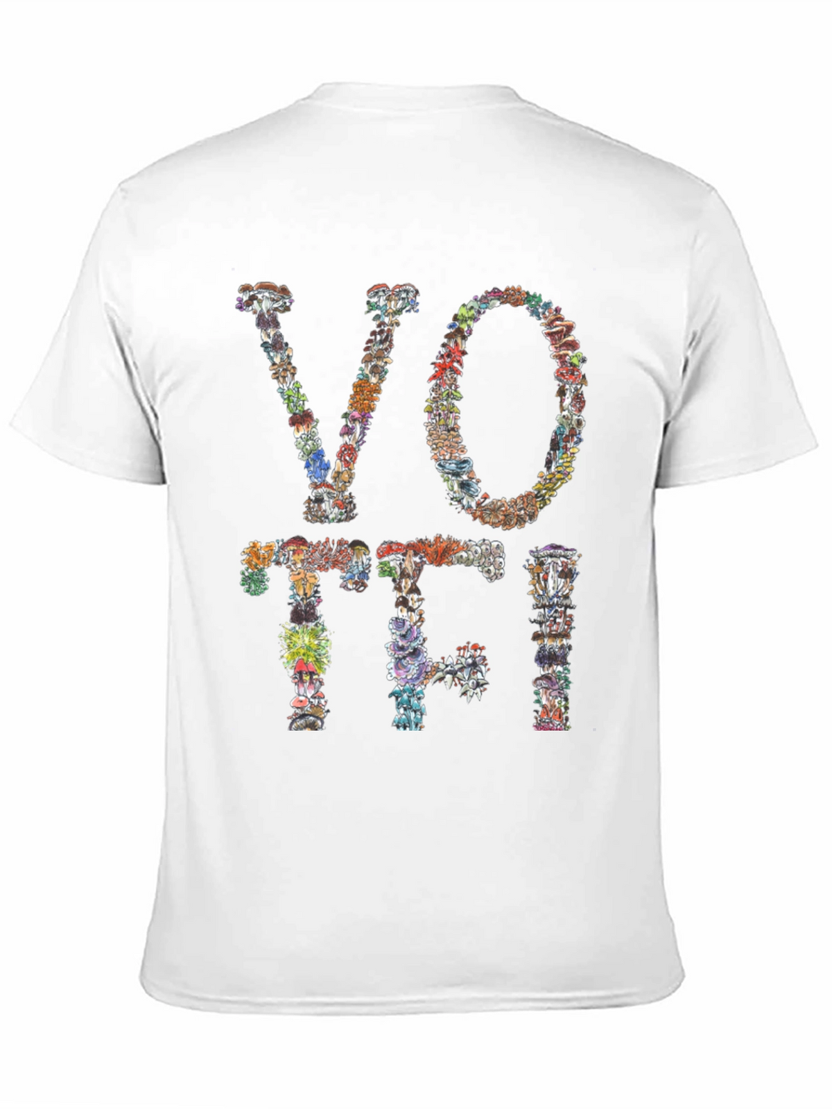 Mushroom VOTE T-Shirt Botanical Design Tee