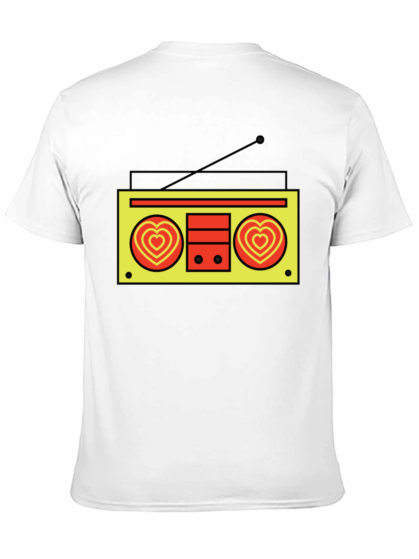 Retro Radio Heart T-Shirt - Black