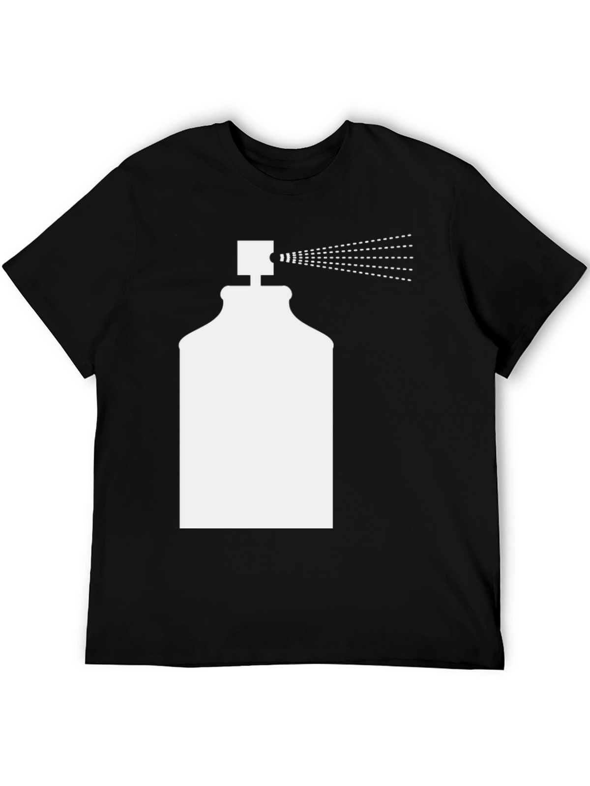 Spray Paint Graphic T-Shirt - Black Cotton Tee
