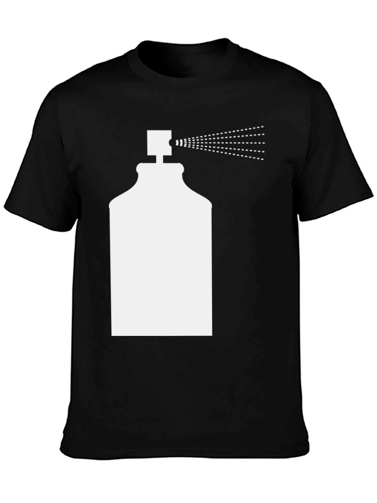 Spray Paint Graphic T-Shirt - Black Cotton Tee