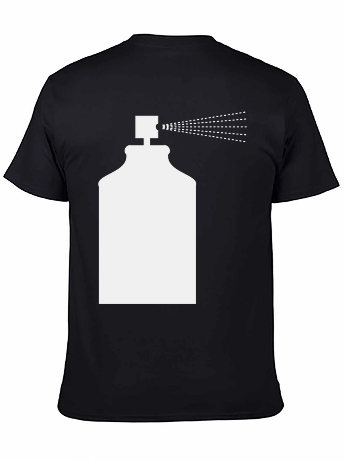 Spray Paint Graphic T-Shirt - Black Cotton Tee