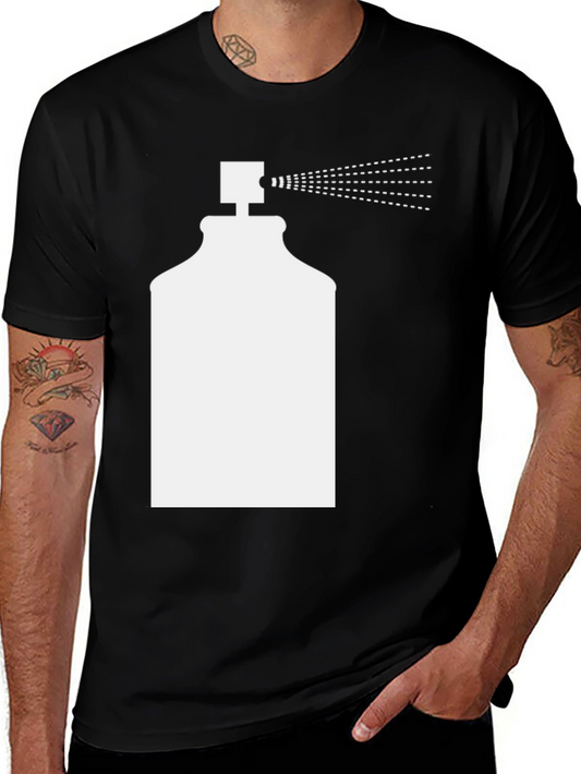 Spray Paint Graphic T-Shirt - Black Cotton Tee