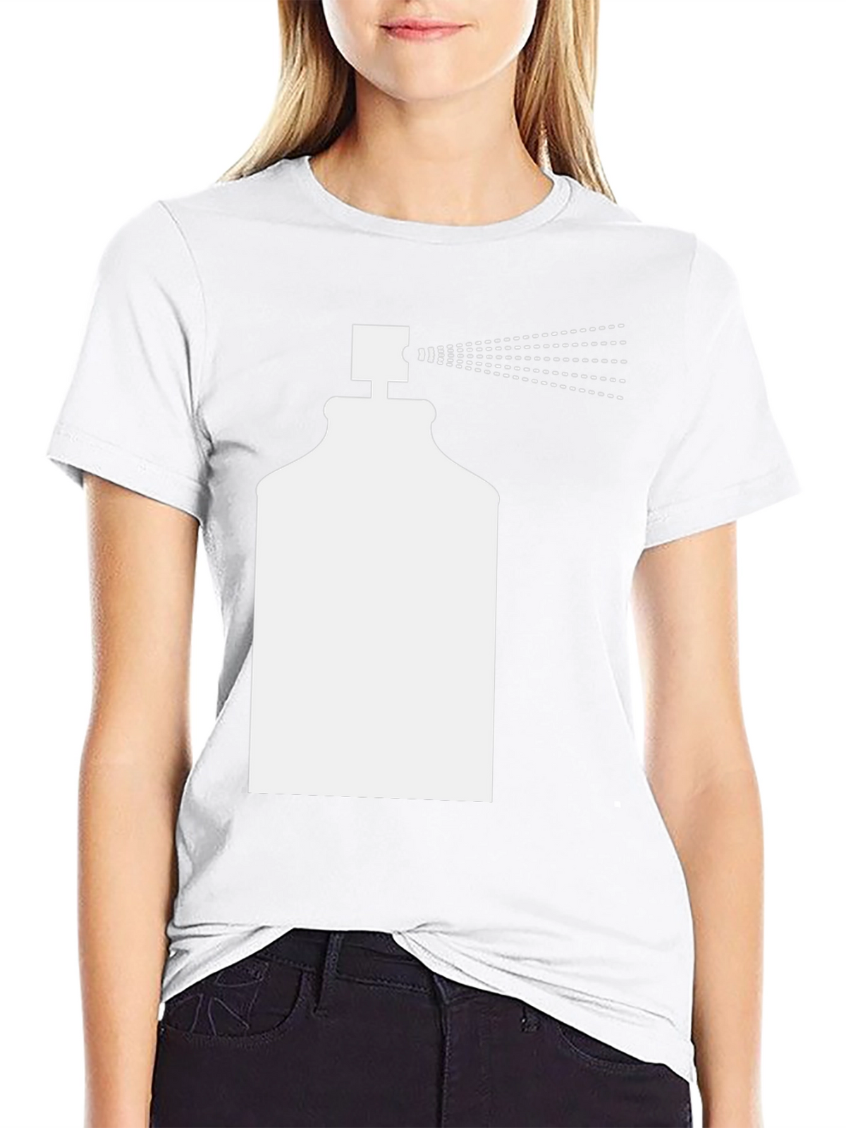 Spray Paint Graphic T-Shirt - Black Cotton Tee