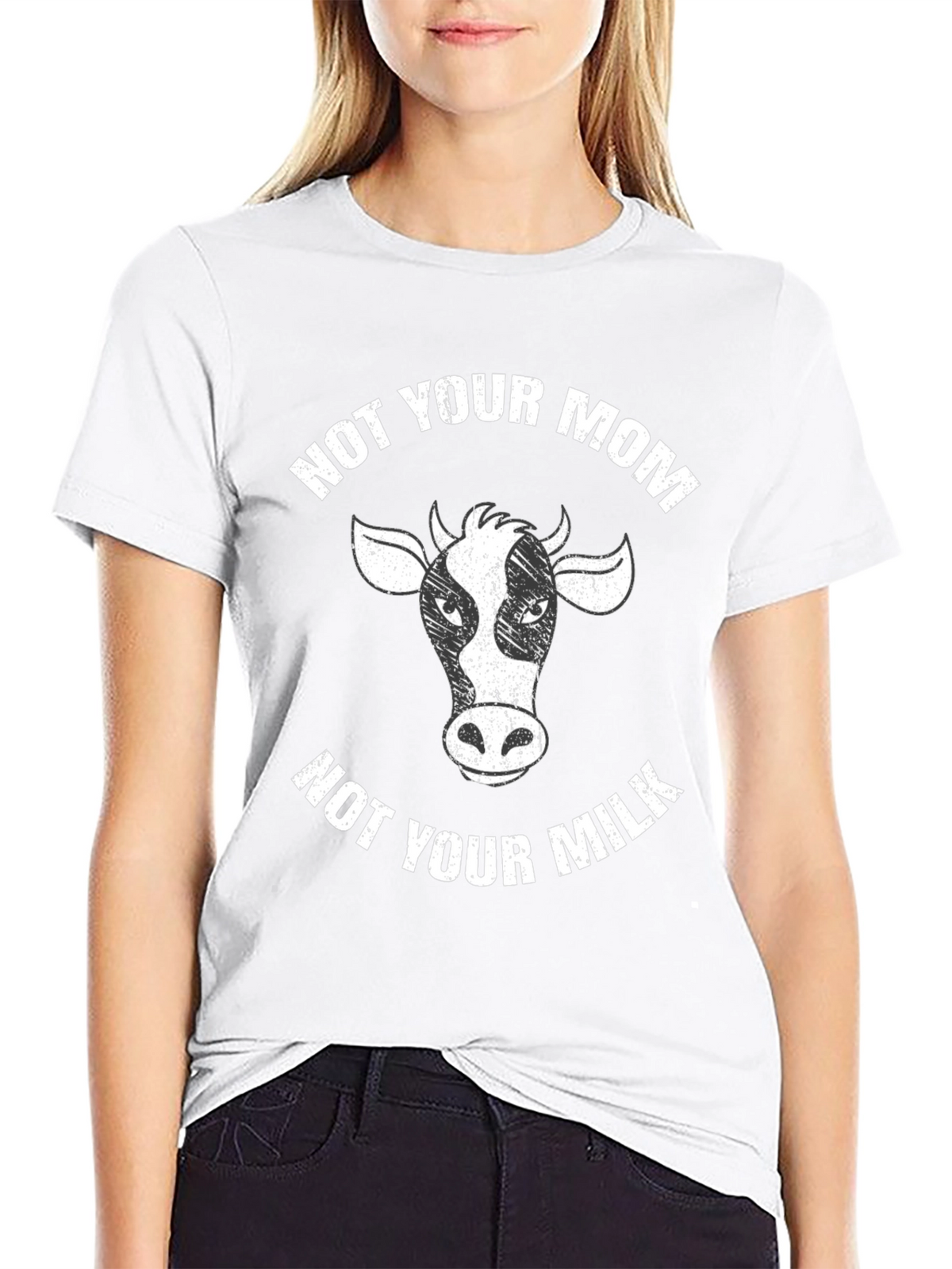 Not Your Mom Not Your Milk Black T-Shirt Vegan