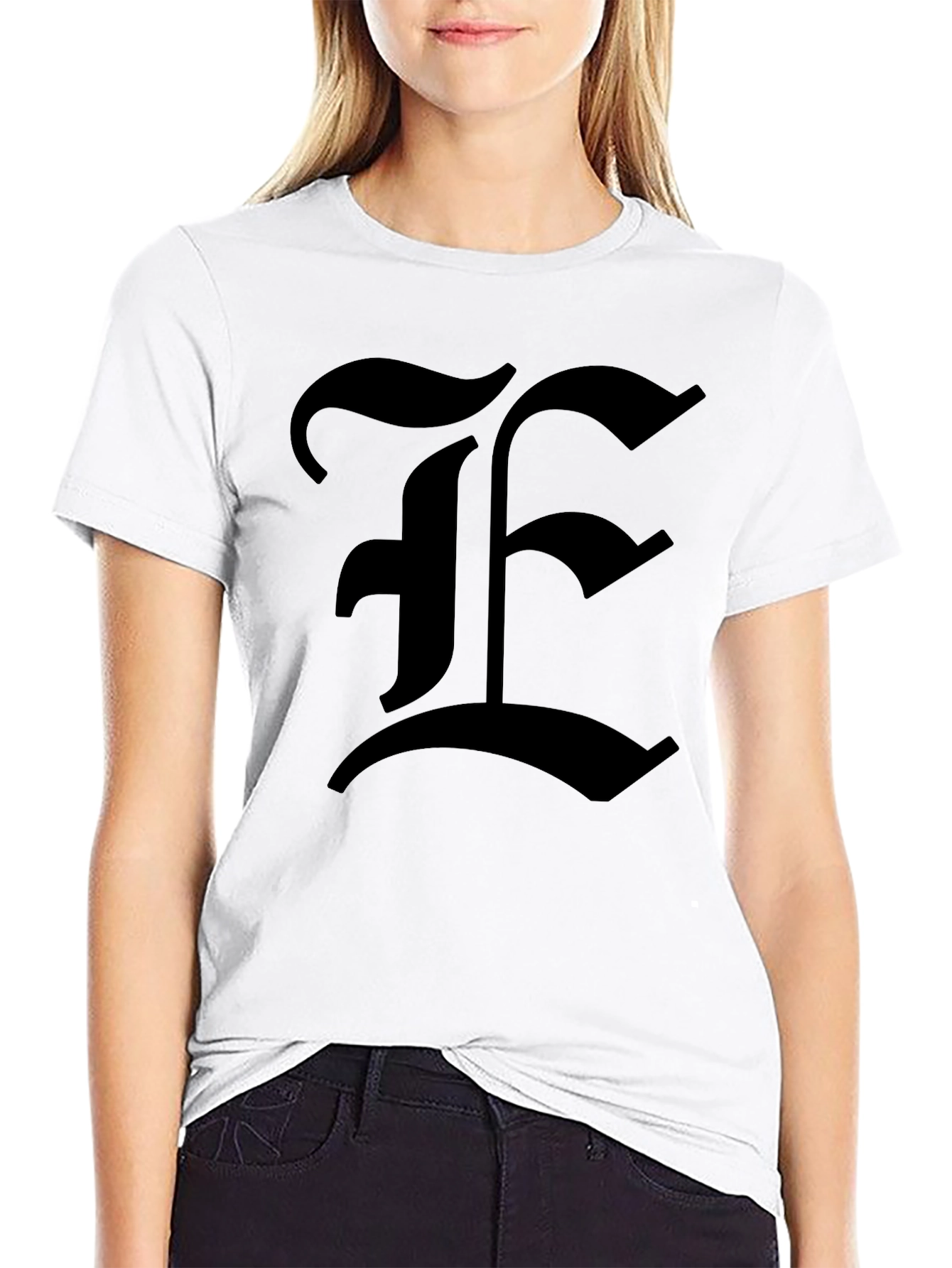 Monogram F Black T-Shirt