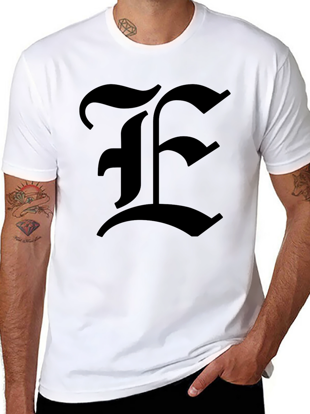 Monogram F Black T-Shirt