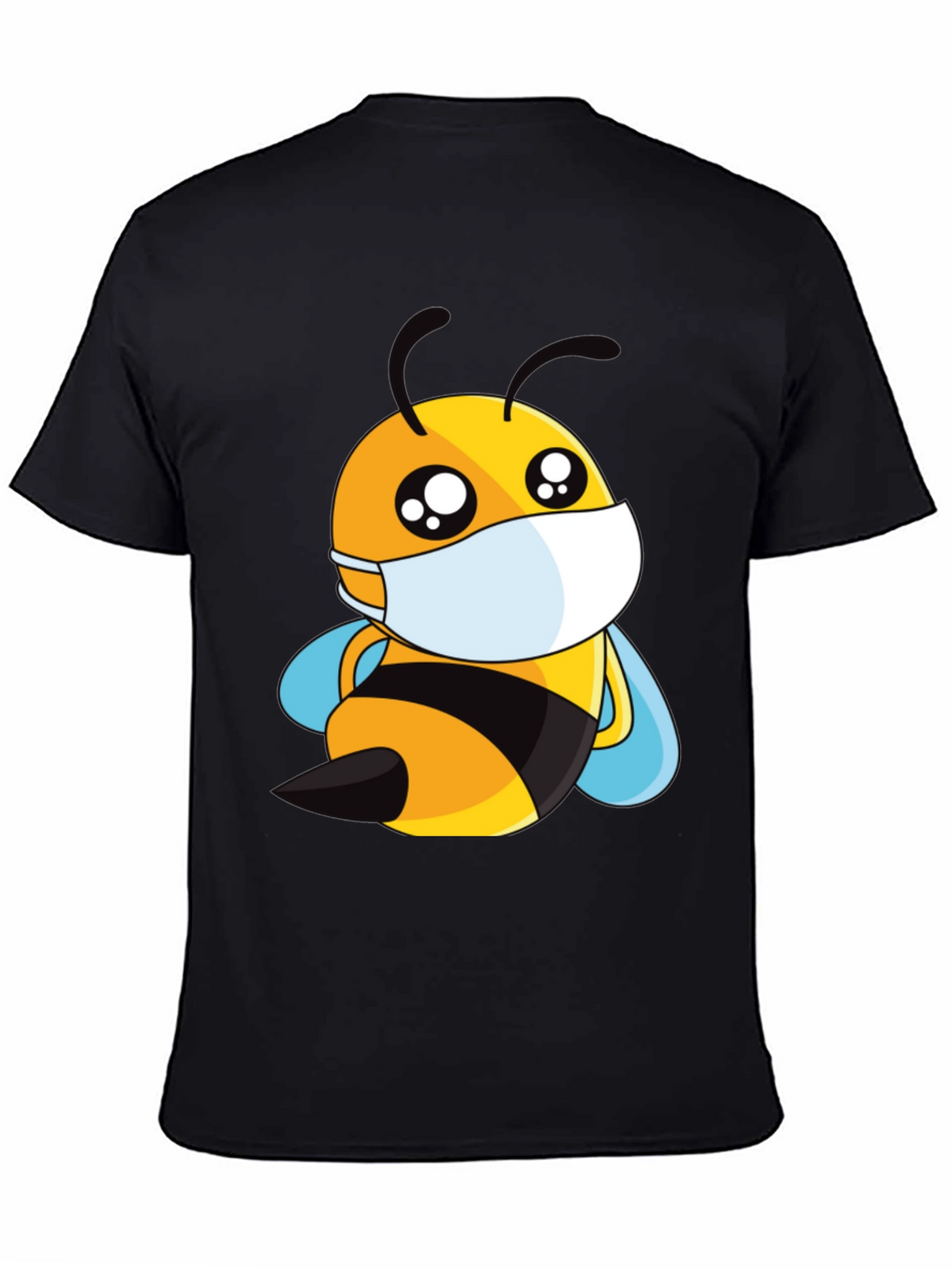 Masked Bee Graphic Tee - Black