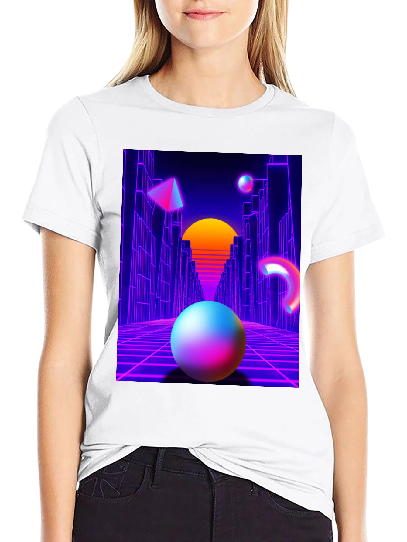 Retro Wave Graphic Tee - Black T-Shirt