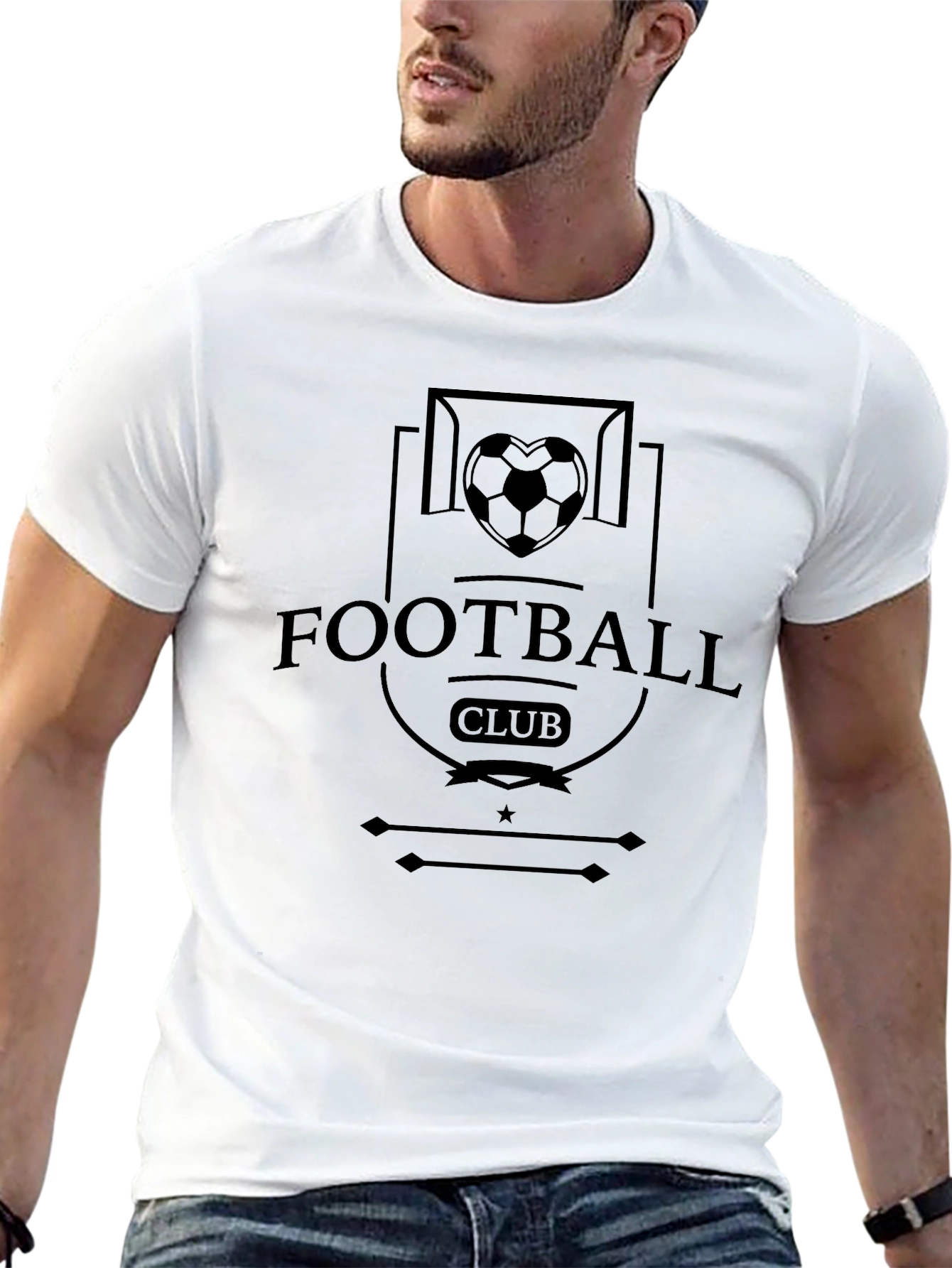 Football Club Graphic Tee - Black