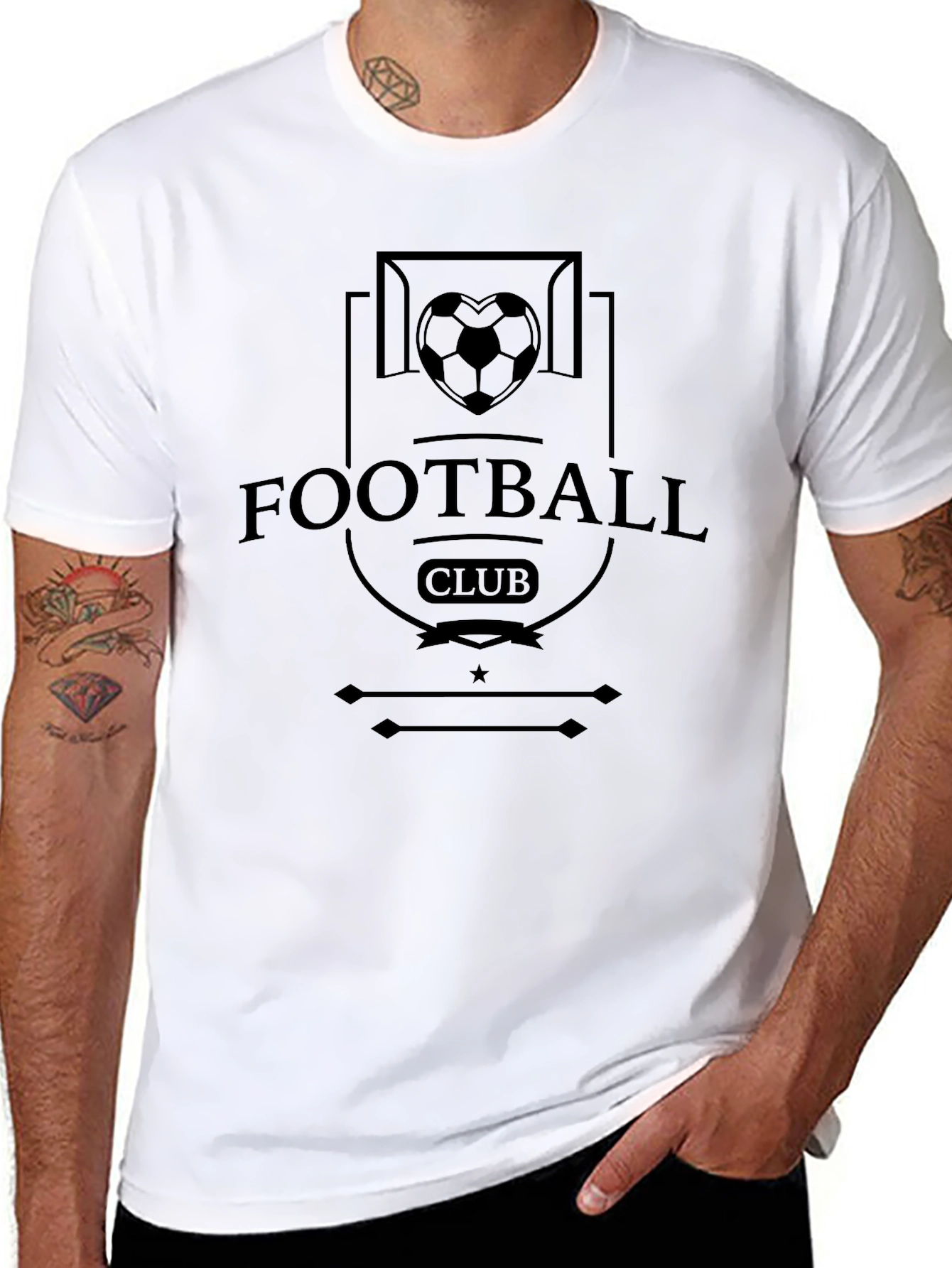 Football Club Graphic Tee - Black