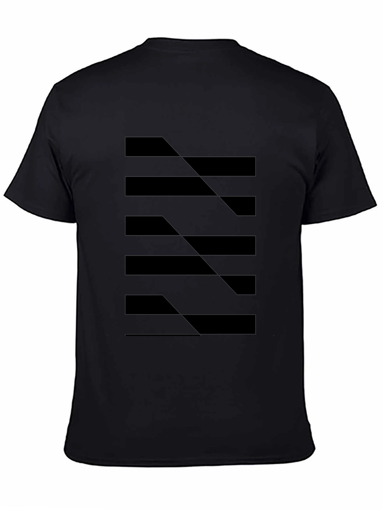 Abstract Geometric Black T-Shirt