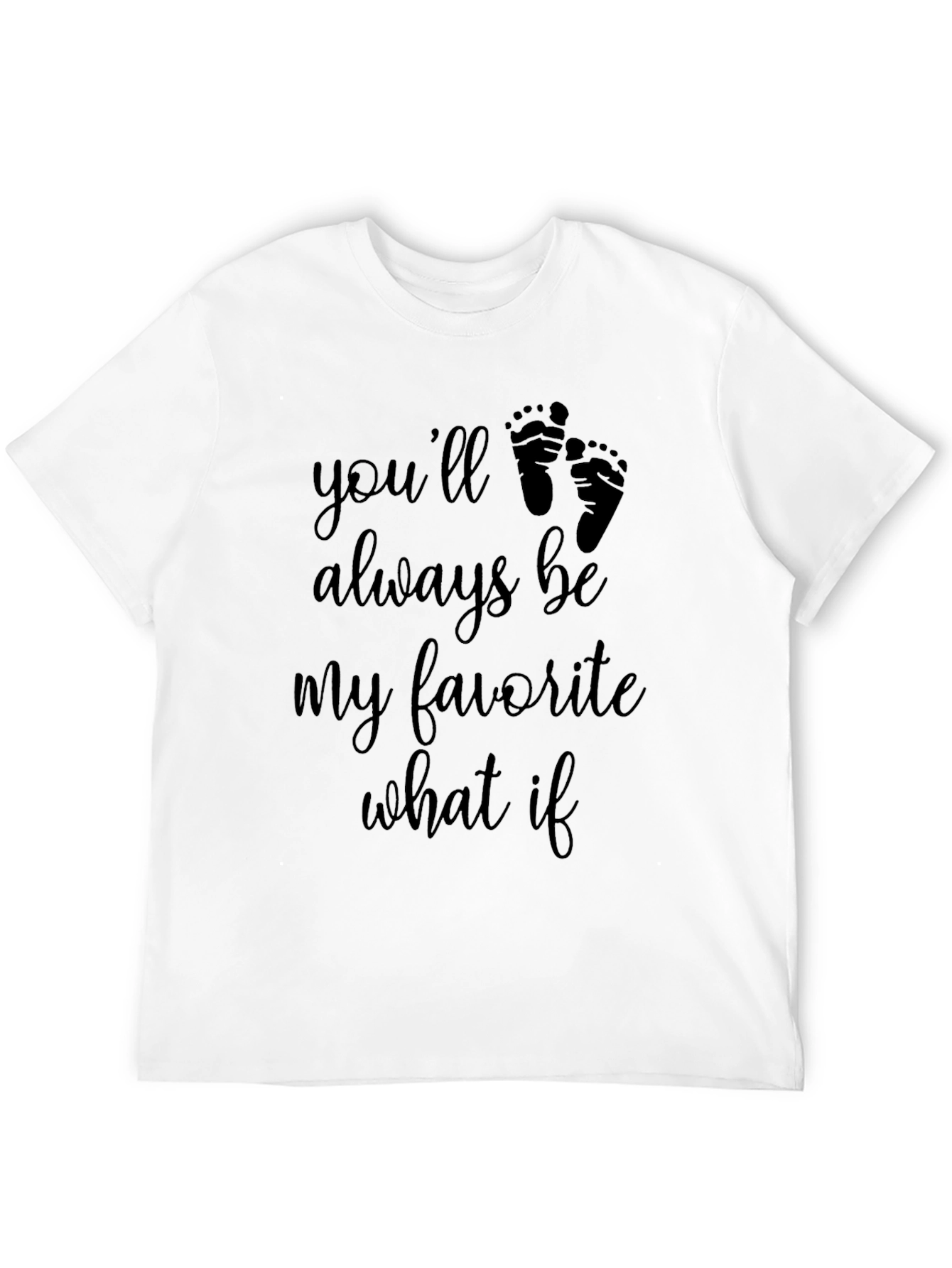 Favorite What If Baby Footprint Graphic Tee