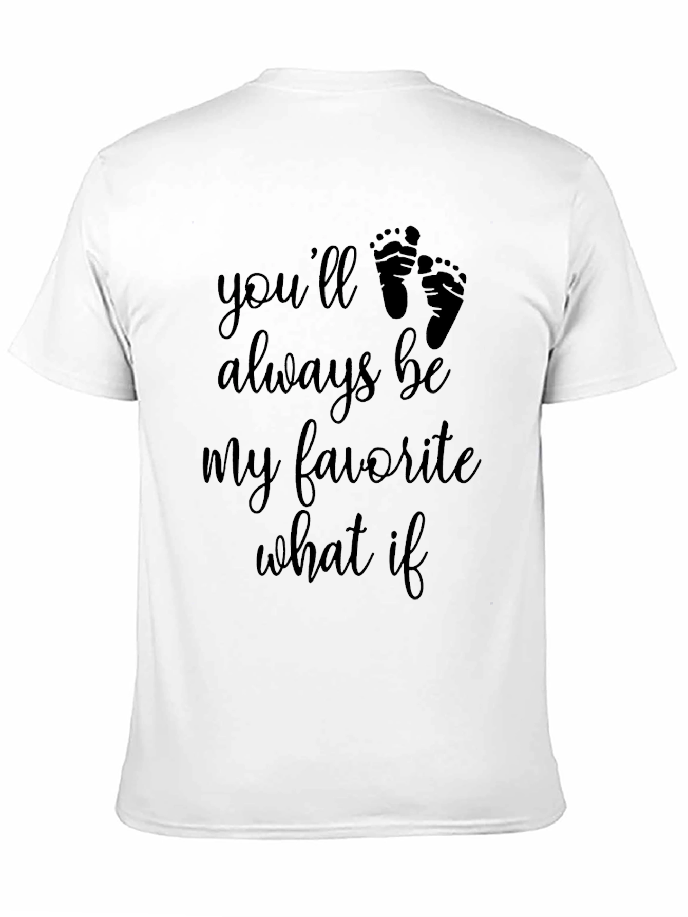 Favorite What If Baby Footprint Graphic Tee