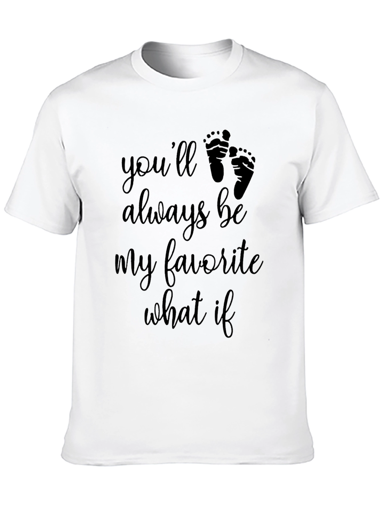 Favorite What If Baby Footprint Graphic Tee