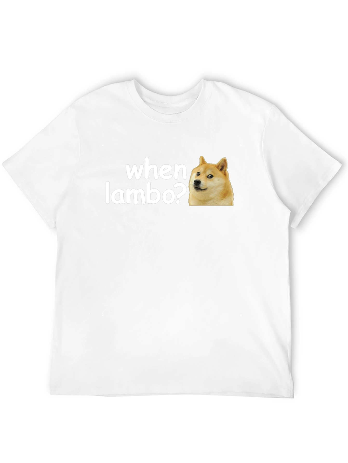 When Lambo? Doge Meme Black T-Shirt