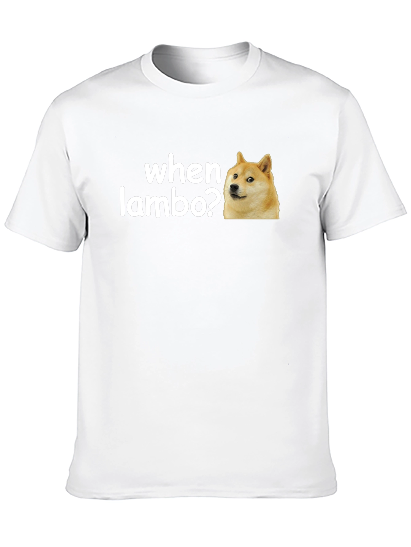 When Lambo? Doge Meme Black T-Shirt