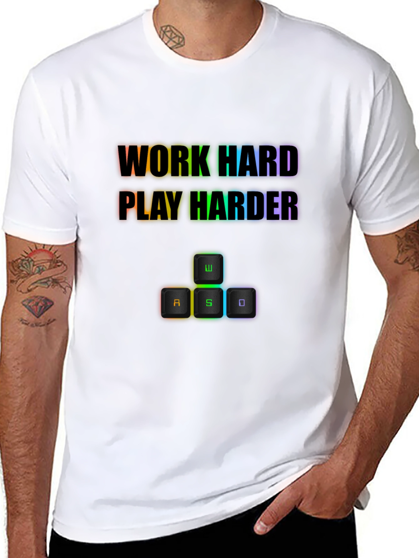 Work Hard Play Harder Gaming T-Shirt