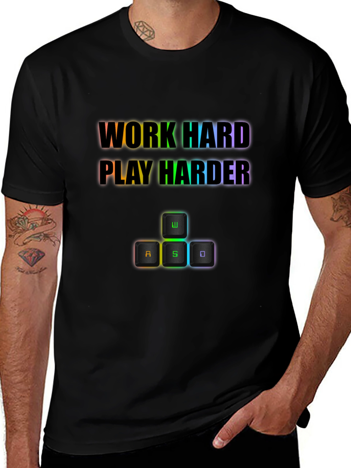 Work Hard Play Harder Gaming T-Shirt