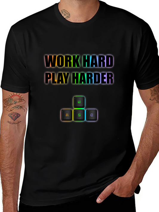 Work Hard Play Harder Gaming T-Shirt