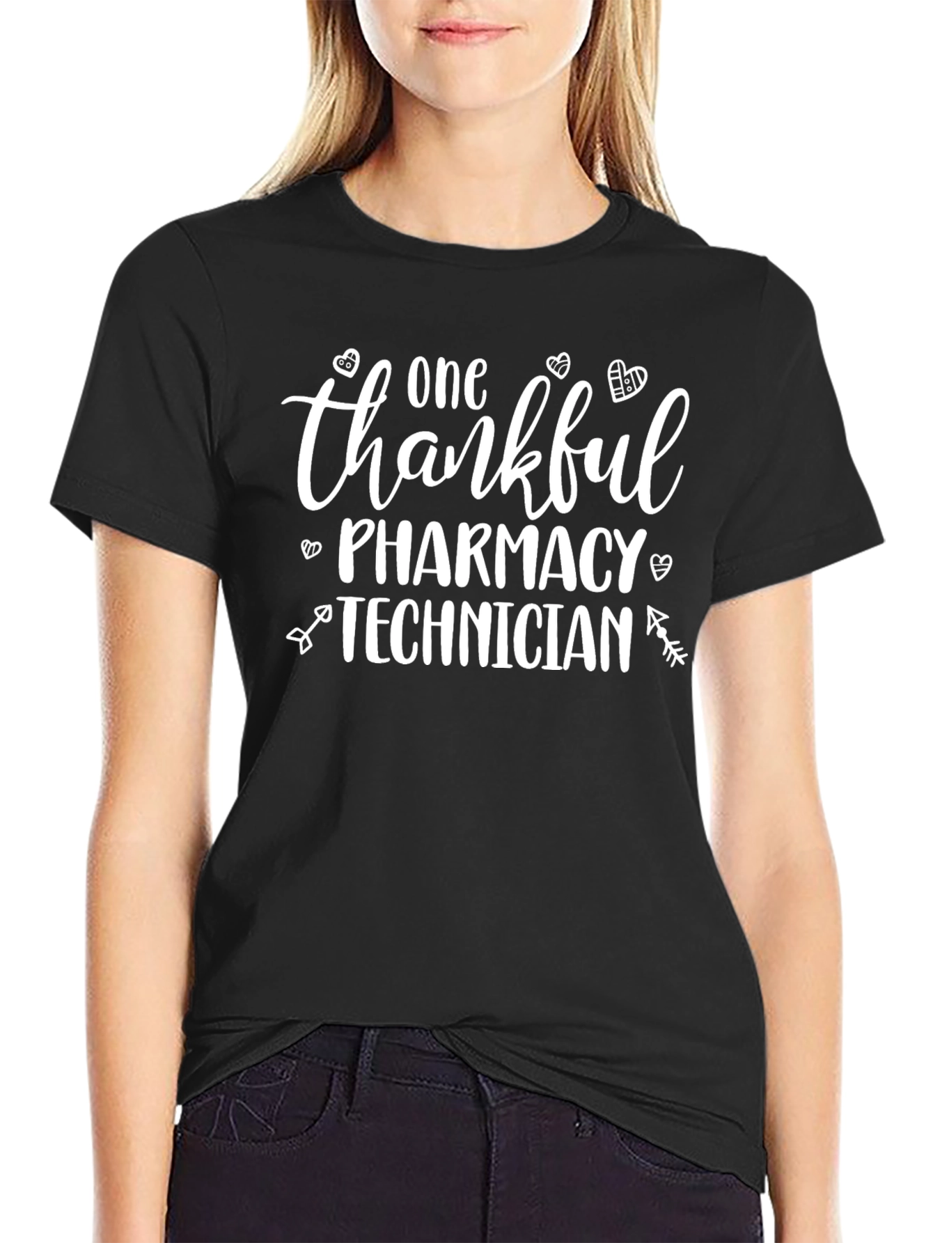 Thankful Pharmacy Technician T-Shirt - Black