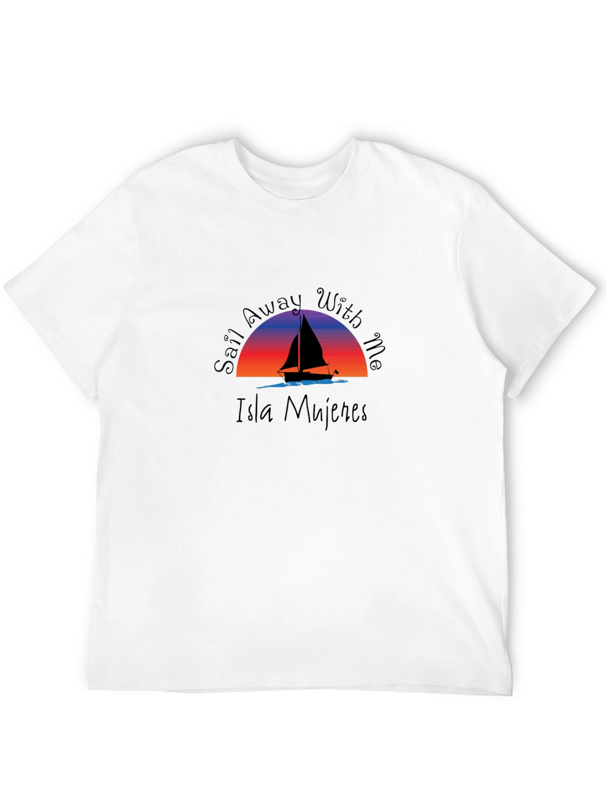 Isla Mujeres Sail Away T-Shirt - Black