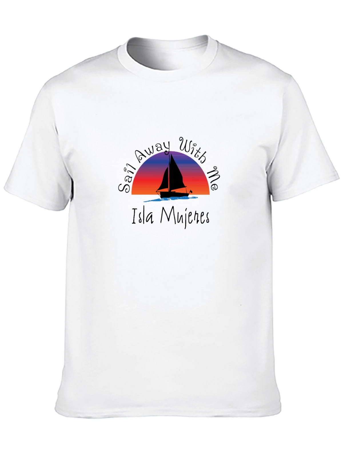 Isla Mujeres Sail Away T-Shirt - Black