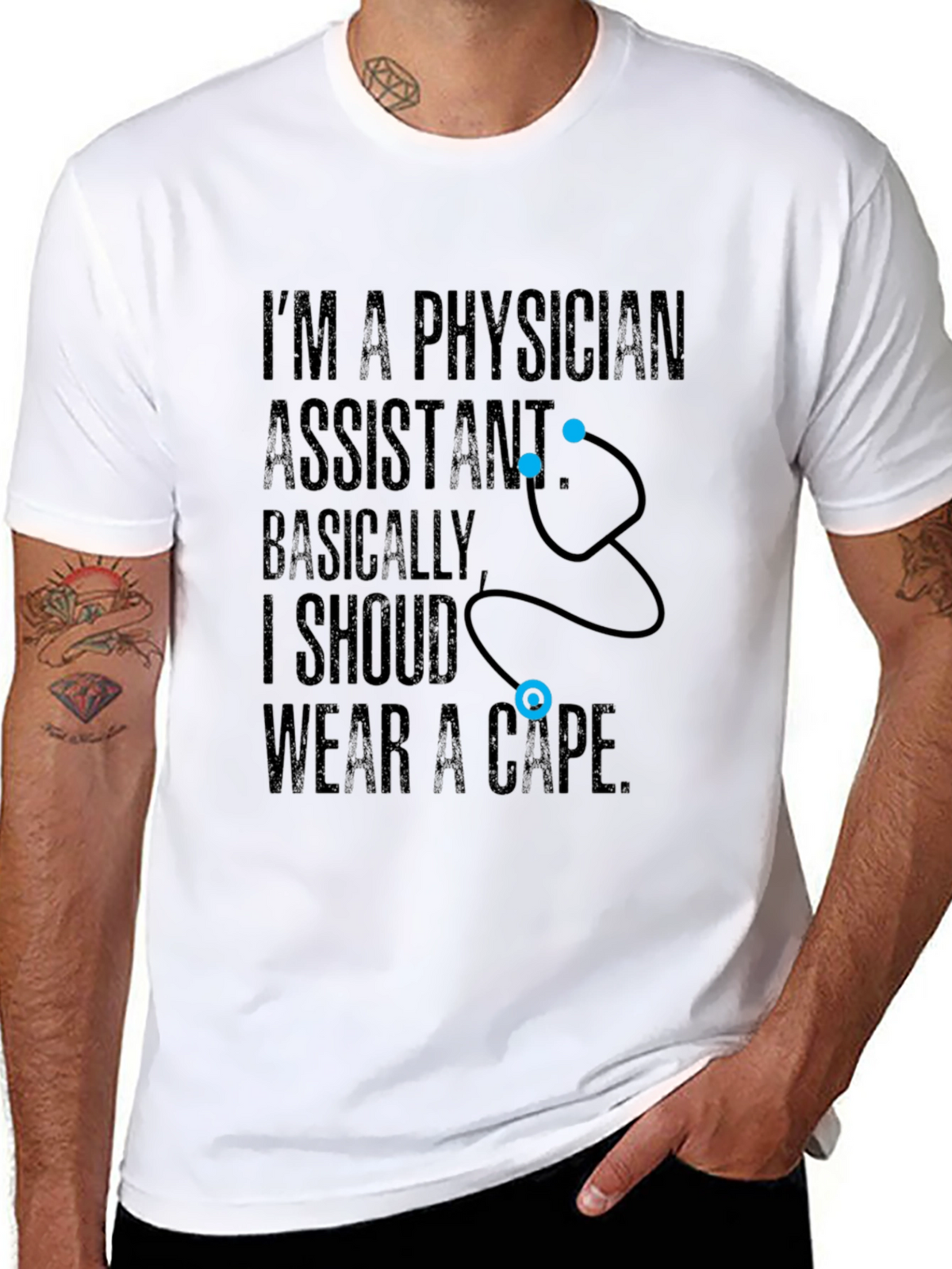 Physician Assistant Hero T-Shirt Funny PA Medical Tee