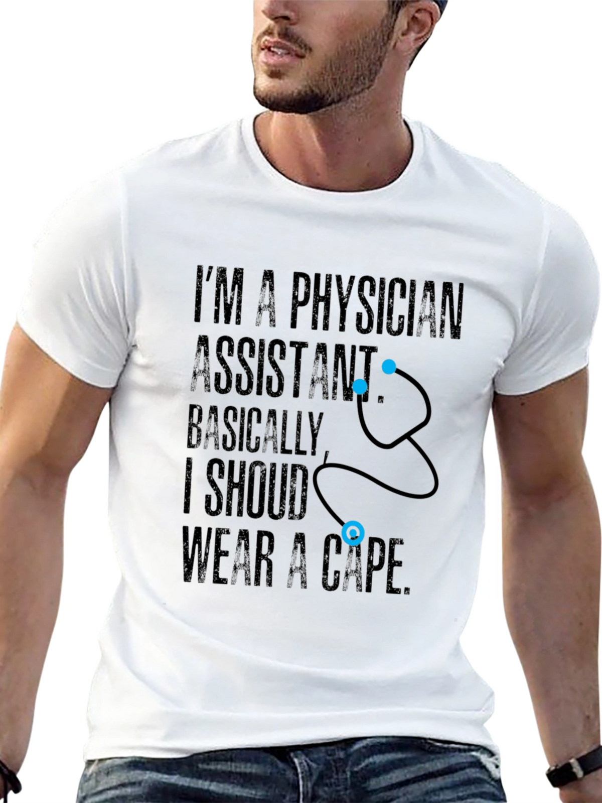 Physician Assistant Hero T-Shirt Funny PA Medical Tee