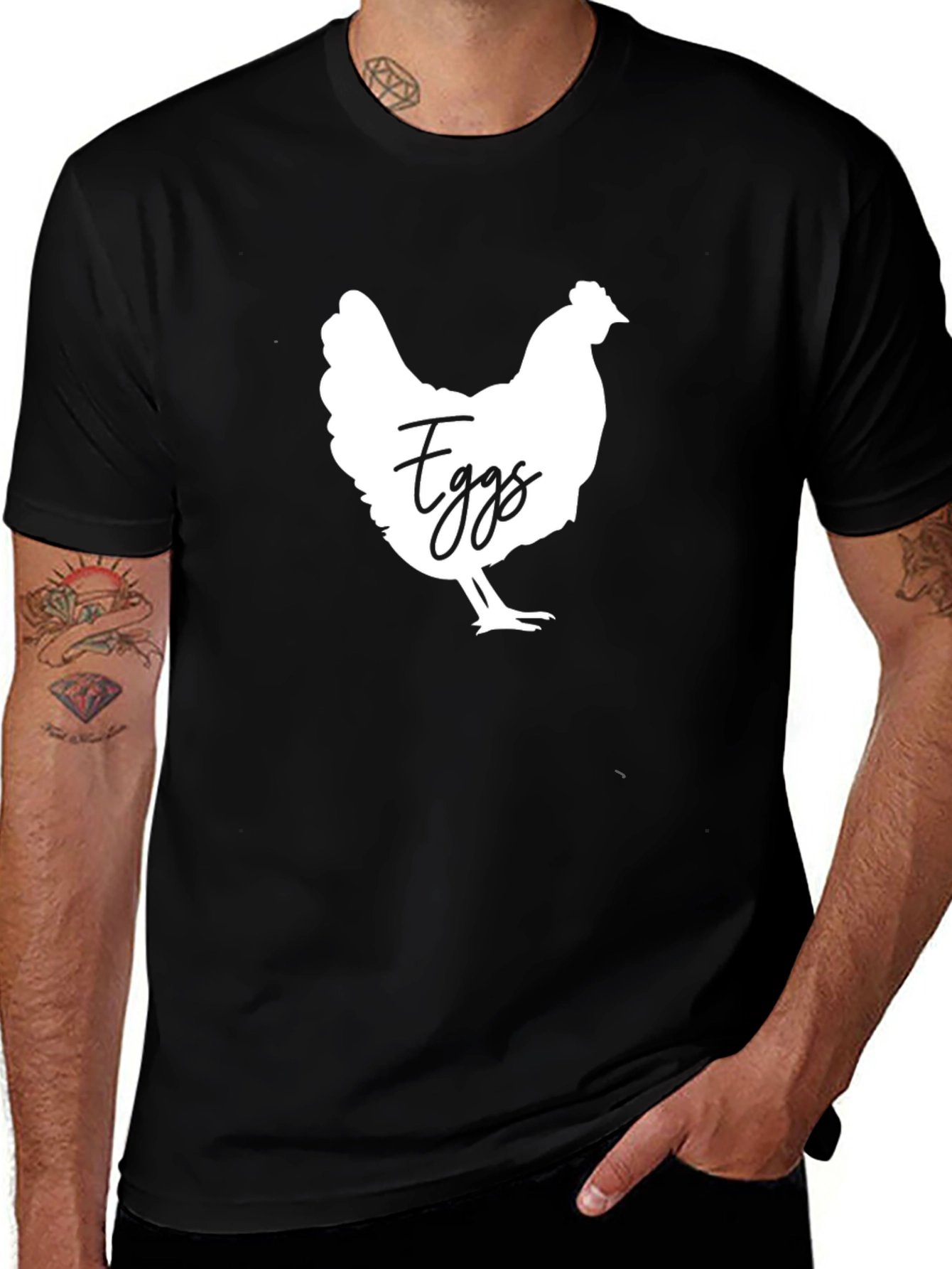 Funny Eggs Chicken Graphic T-Shirt