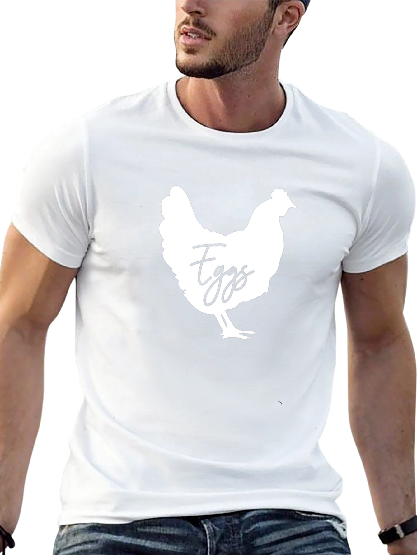 Funny Eggs Chicken Graphic T-Shirt