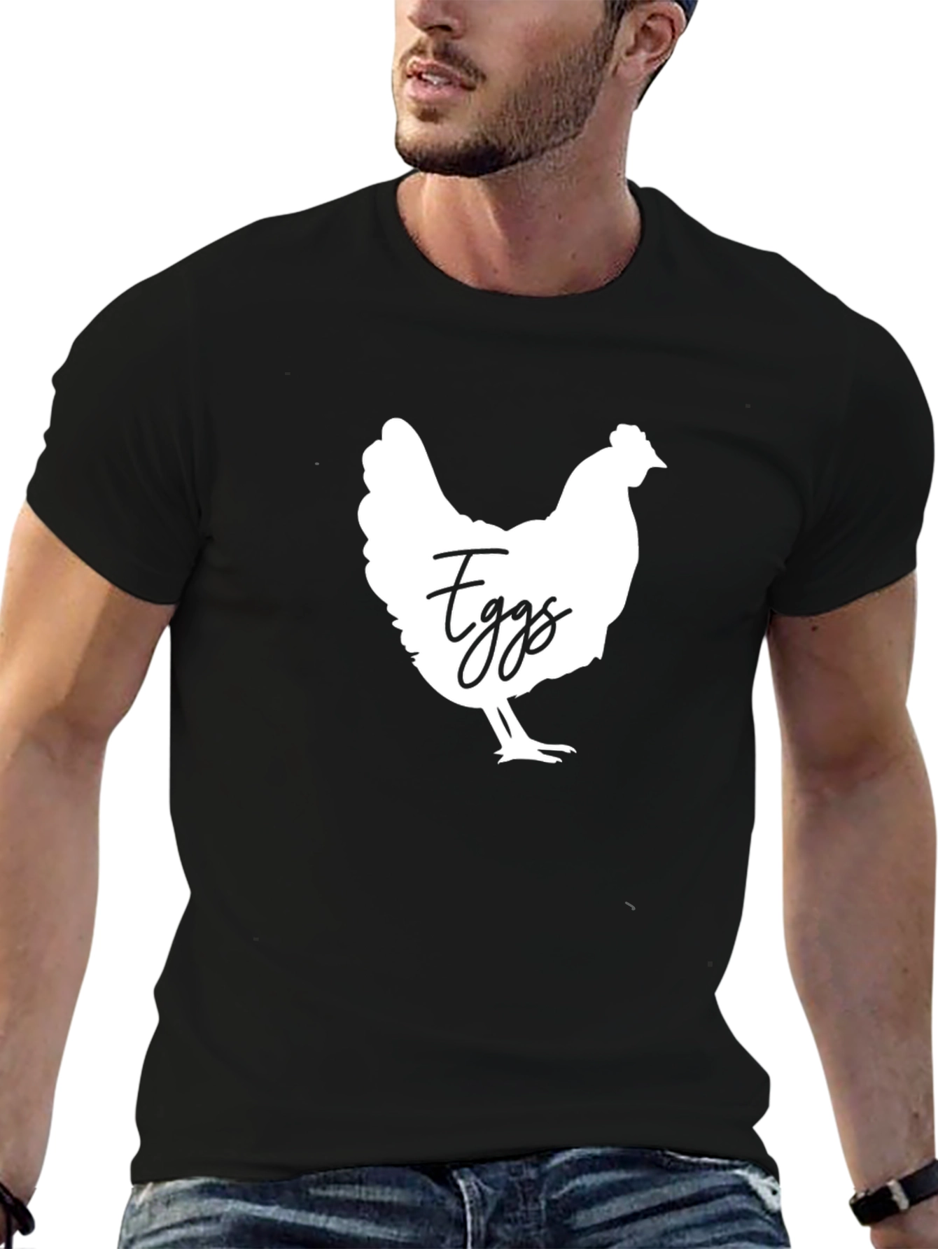 Funny Eggs Chicken Graphic T-Shirt