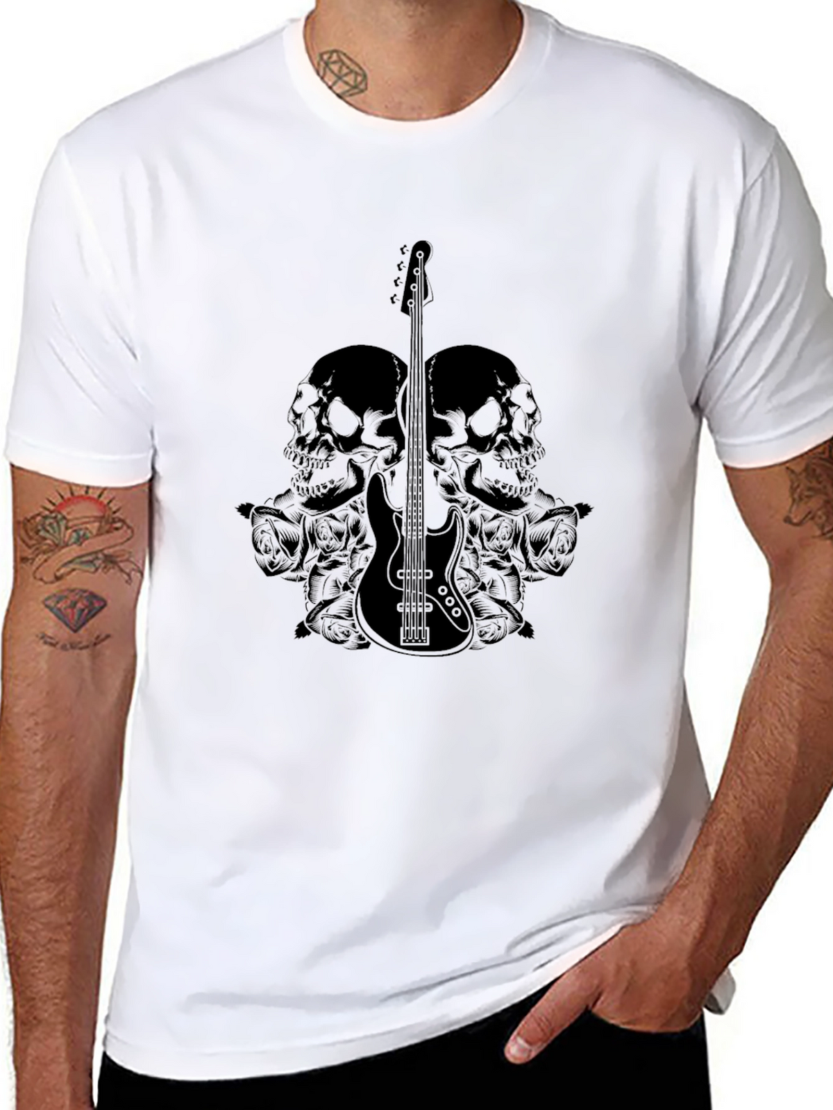 Skull & Guitar Graphic Tee
