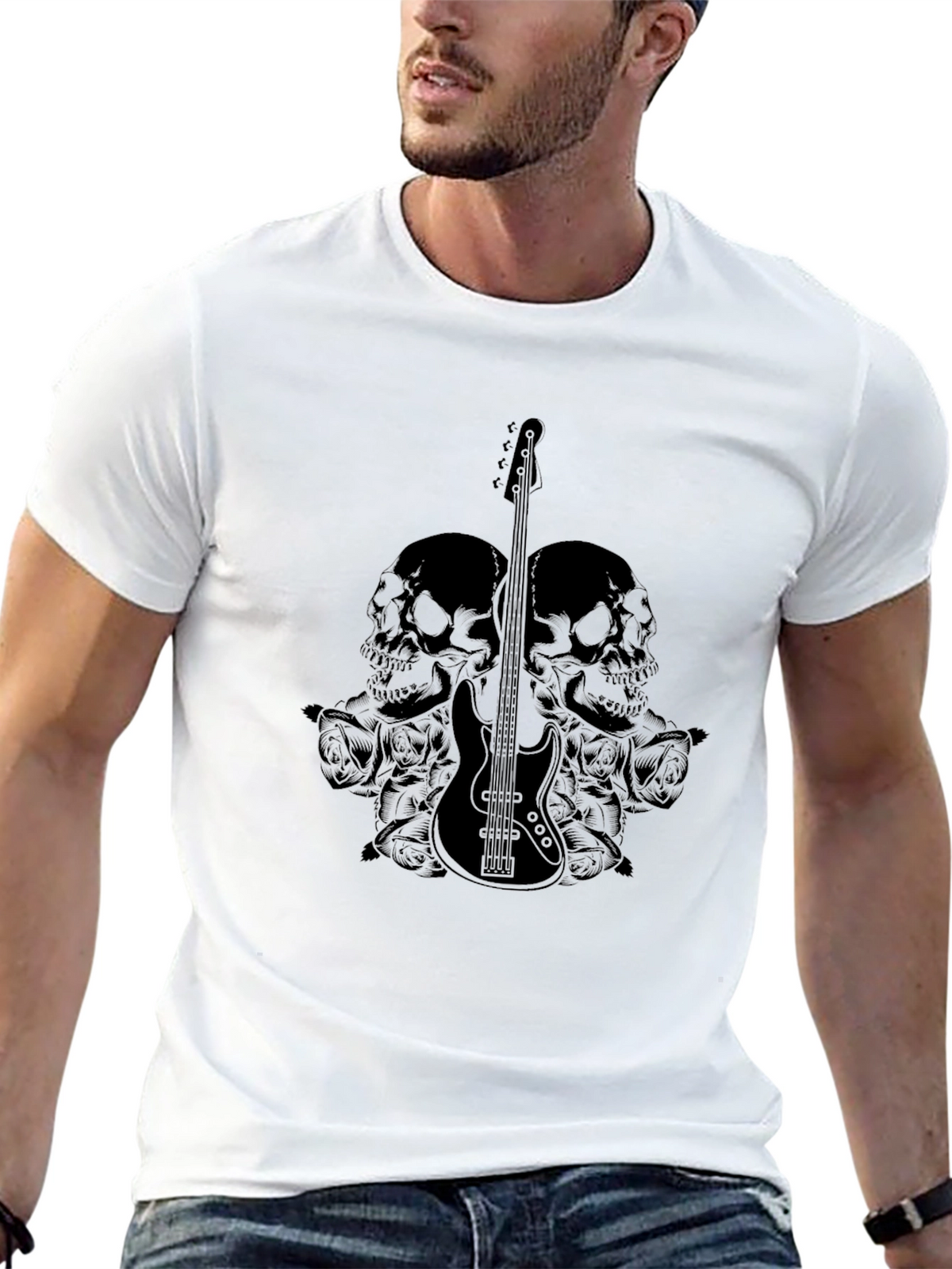 Skull & Guitar Graphic Tee