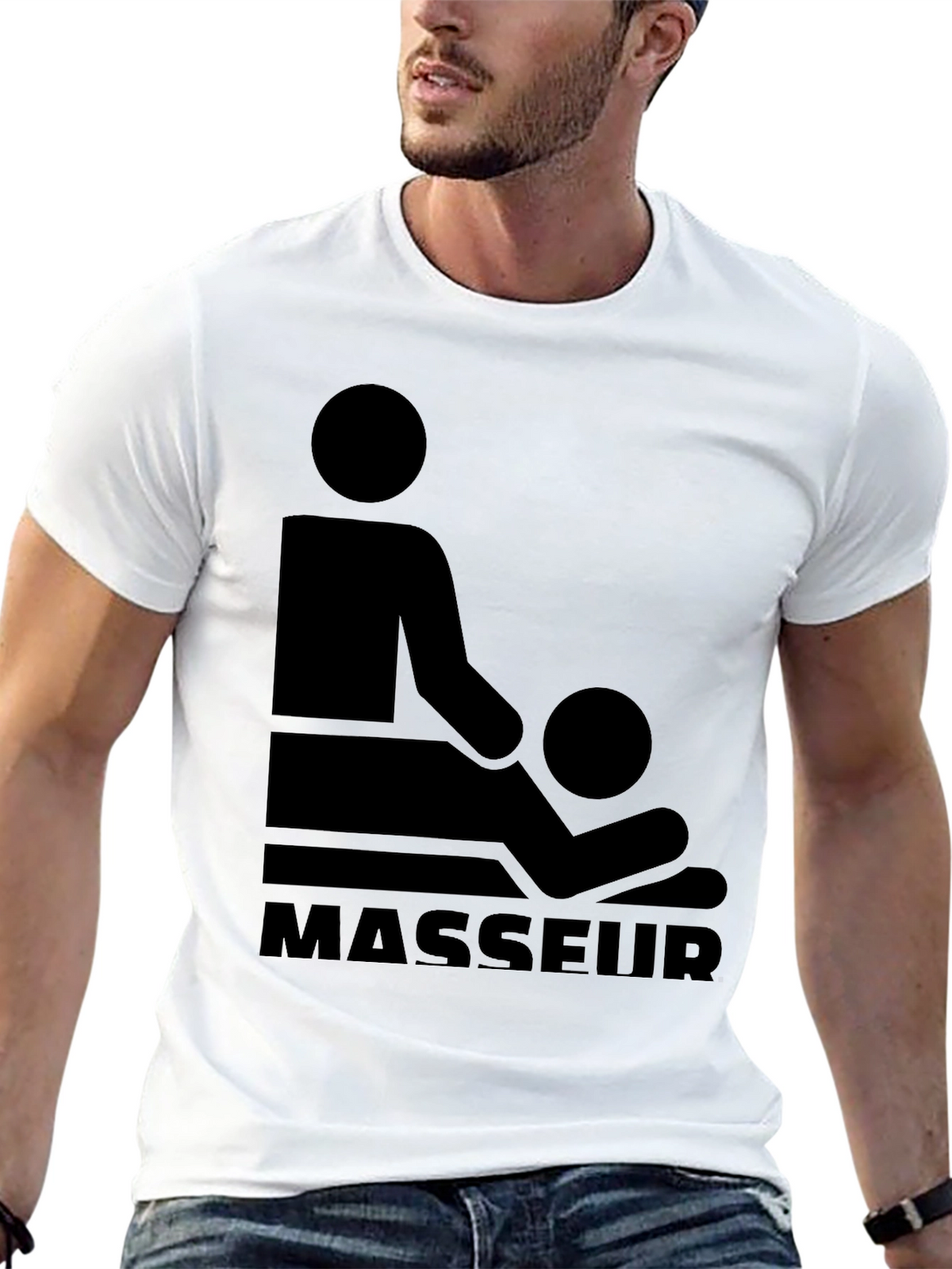 Masseur Graphic T-Shirt - Black