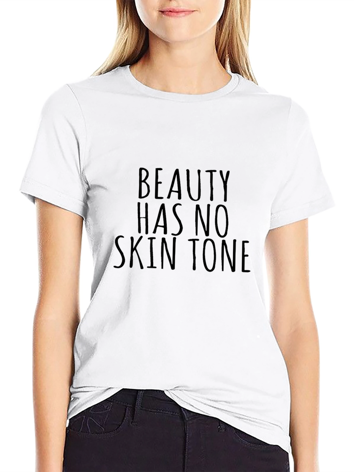 Beauty Has No Skin Tone Black Tee