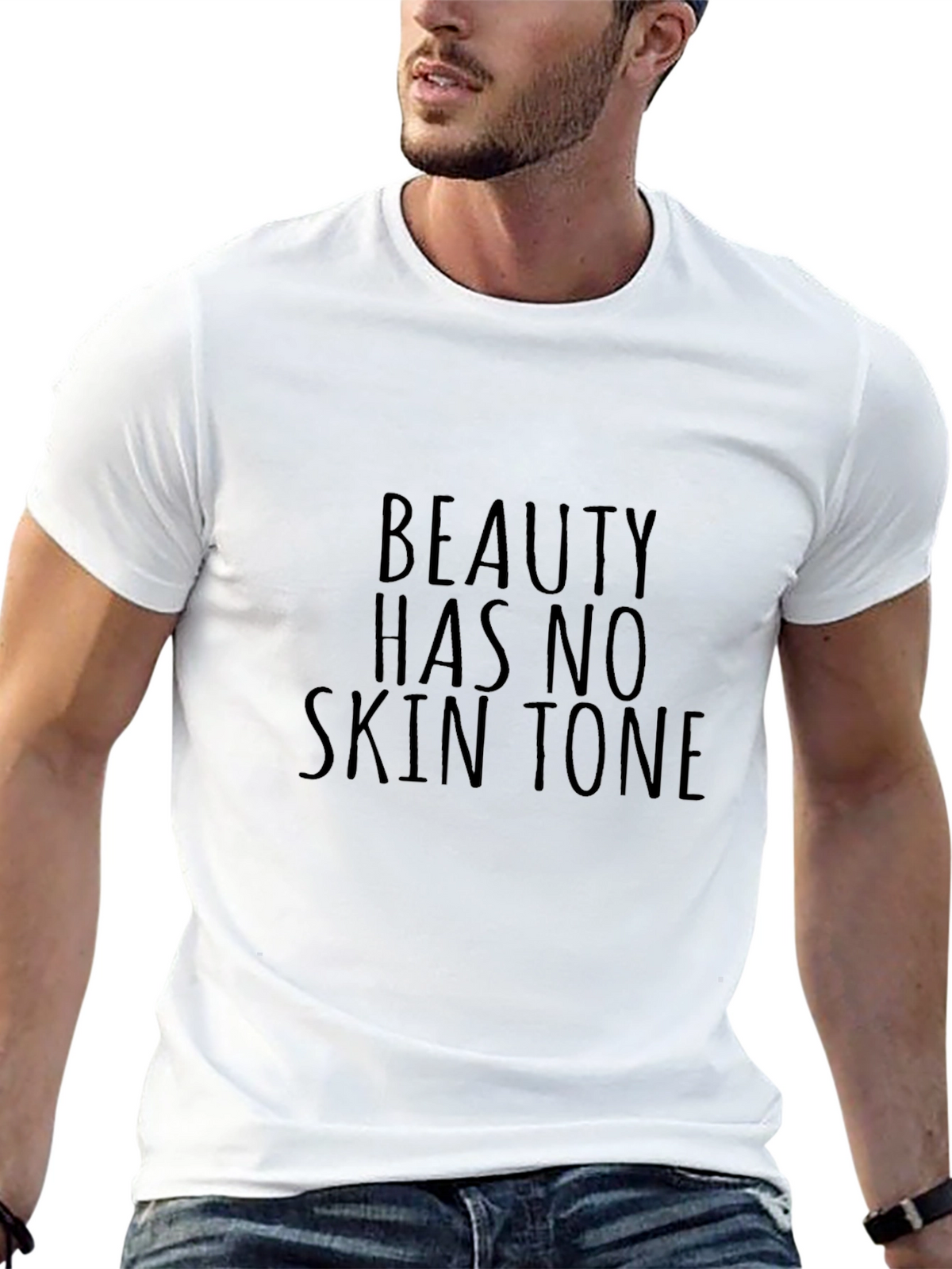 Beauty Has No Skin Tone Black Tee
