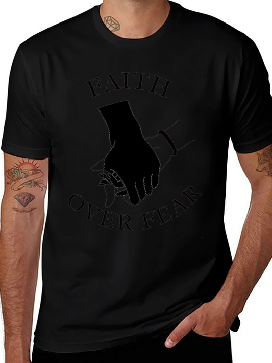 Faith Over Fear Black Graphic Tee