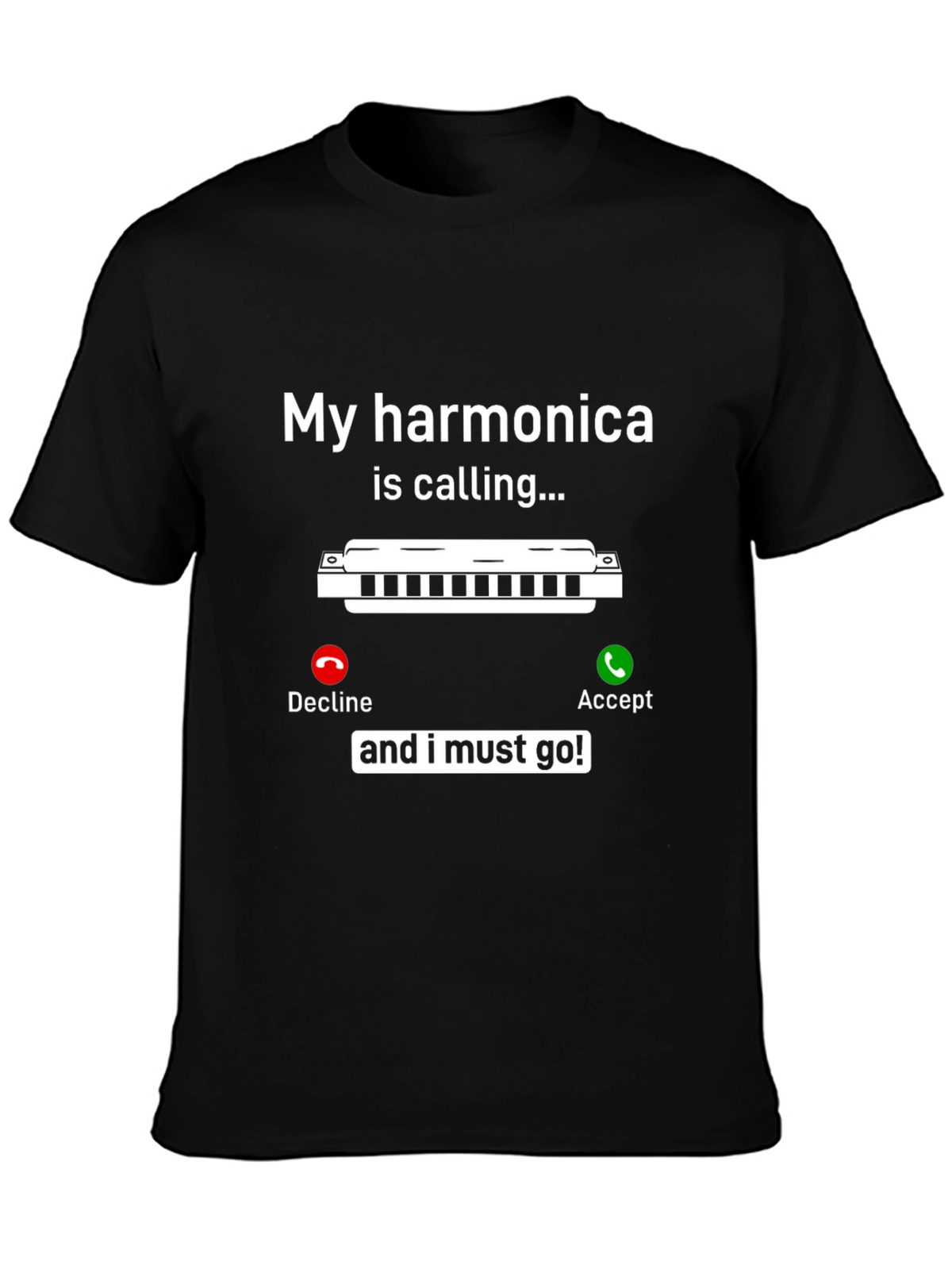 Harmonica Calling T-Shirt - Music Lover Tee