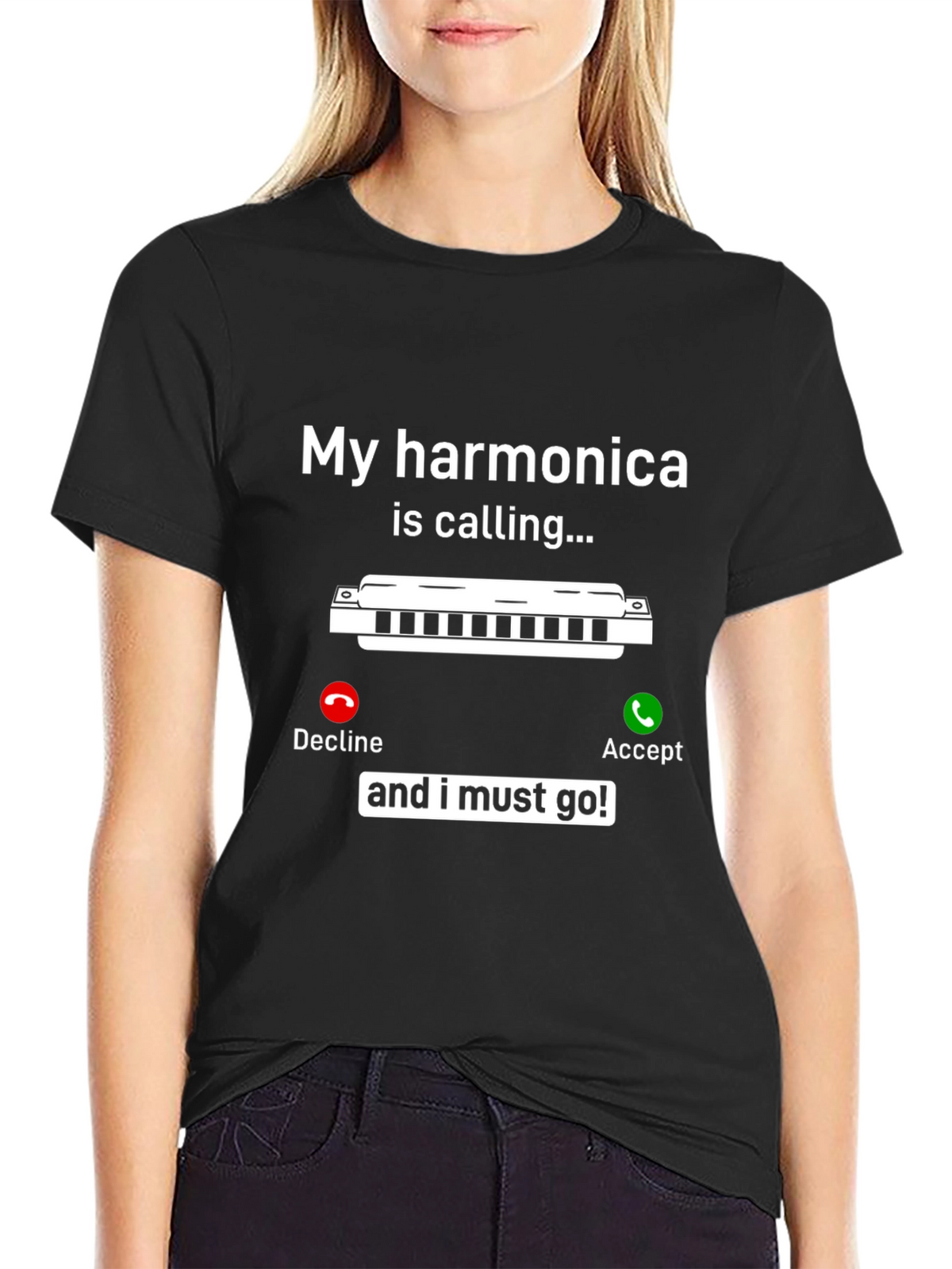 Harmonica Calling T-Shirt - Music Lover Tee