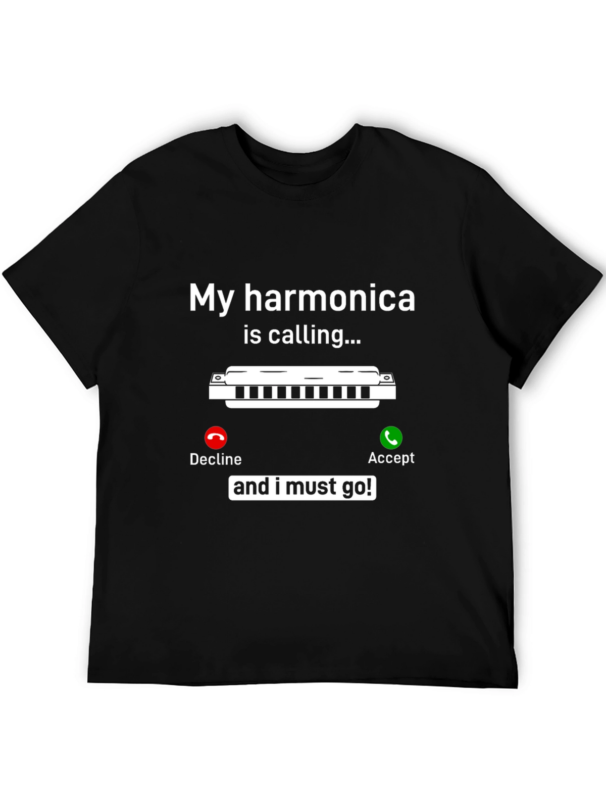 Harmonica Calling T-Shirt - Music Lover Tee