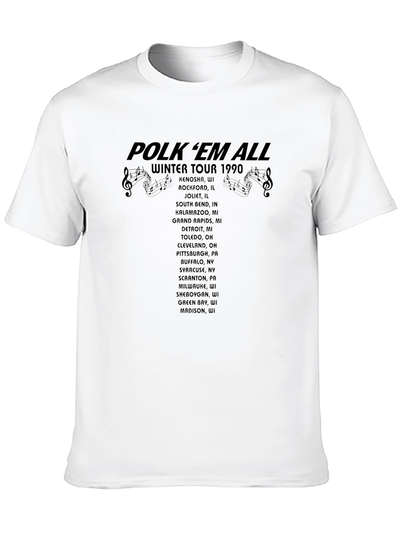 Polk Em All Winter Tour 1990 T-Shirt