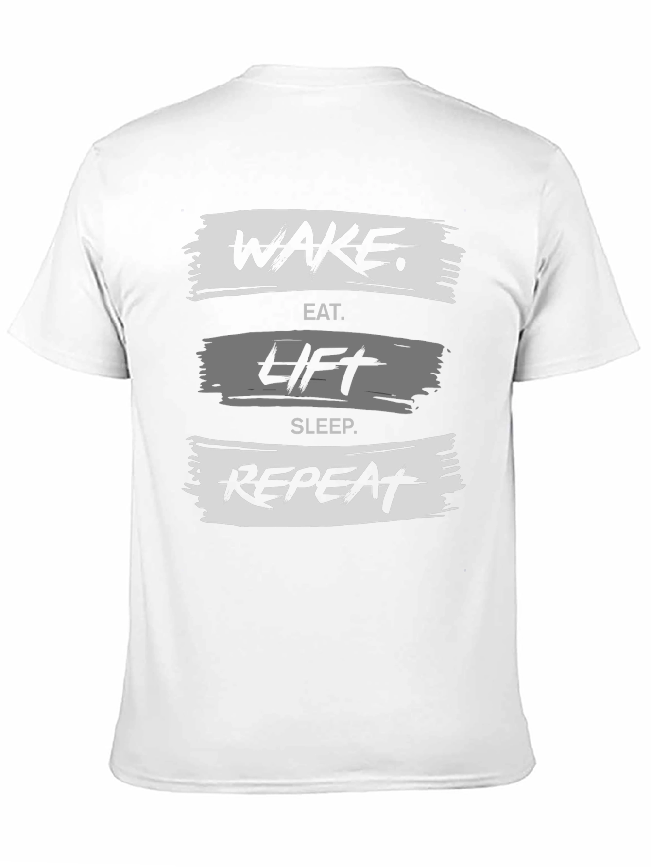 Wake Eat Lift Sleep Repeat Black Graphic Tee