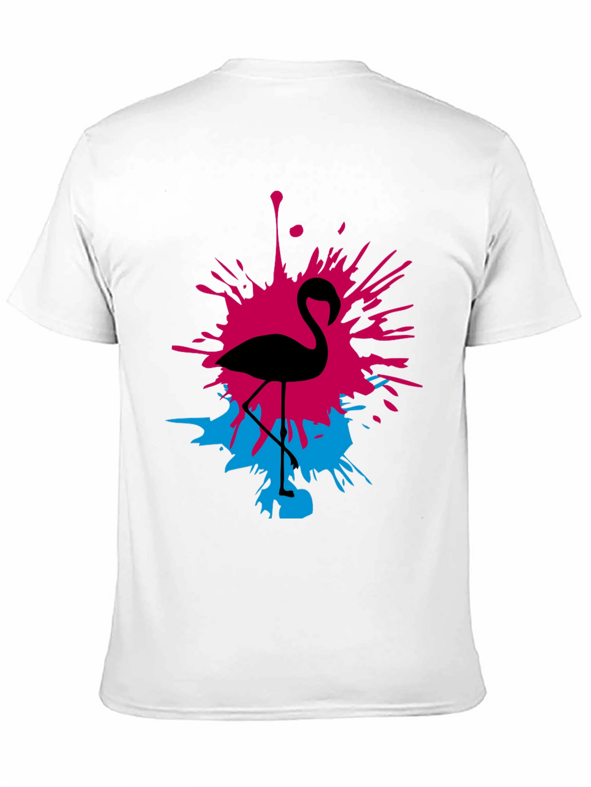 Flamingo Splash Graphic Tee - Black
