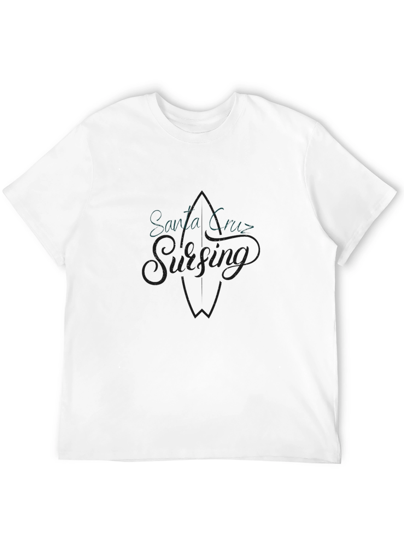 Santa Cruz Surfing Black Graphic Tee