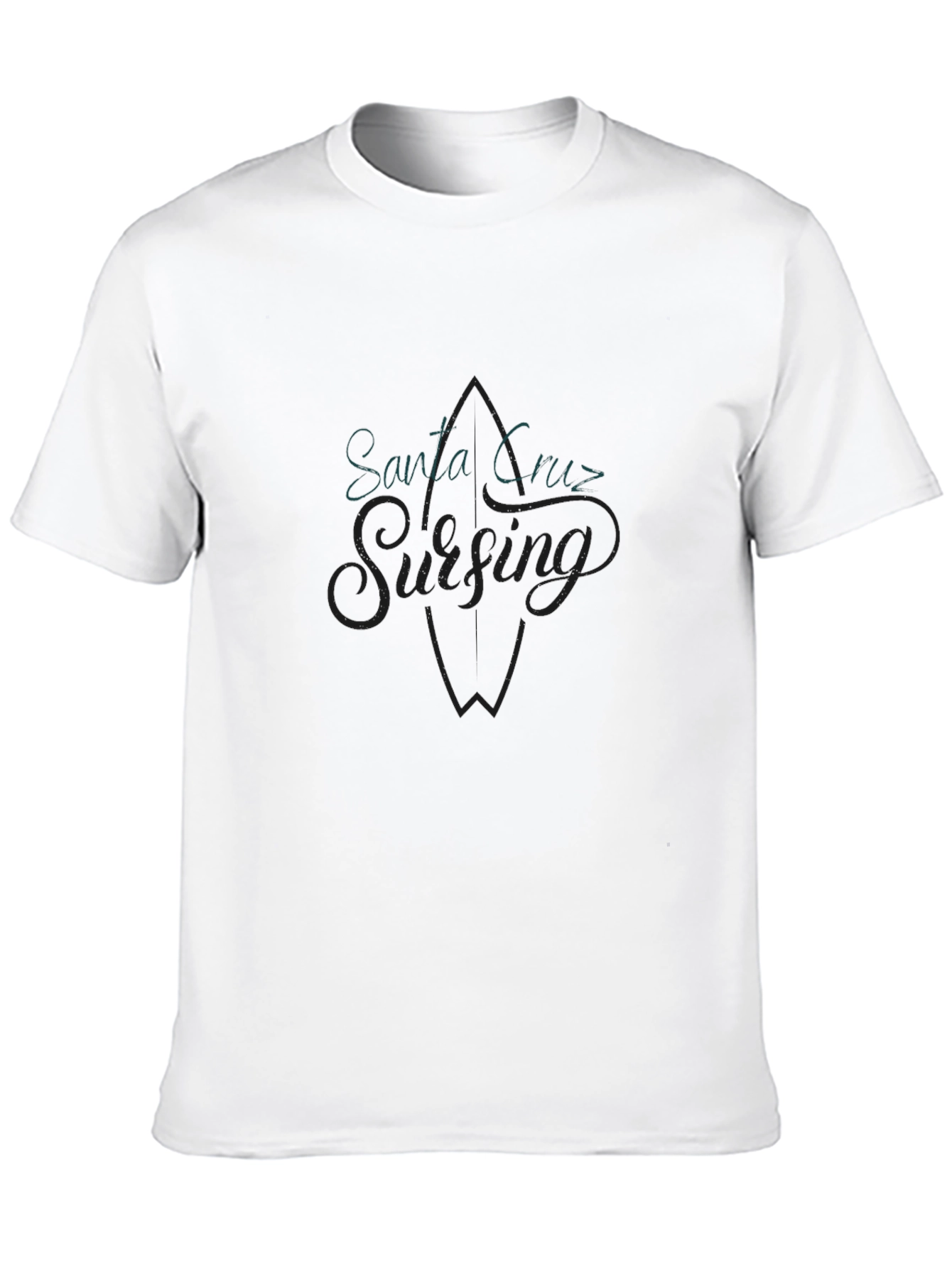 Santa Cruz Surfing Black Graphic Tee