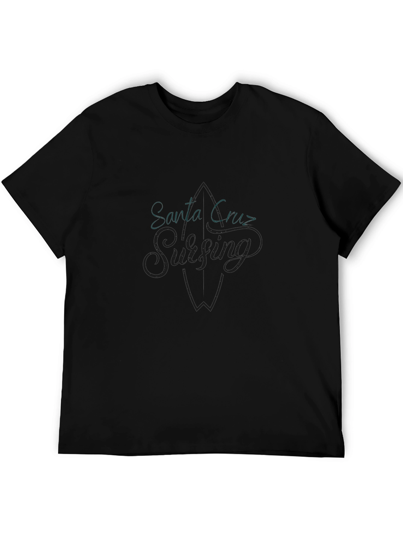 Santa Cruz Surfing Black Graphic Tee