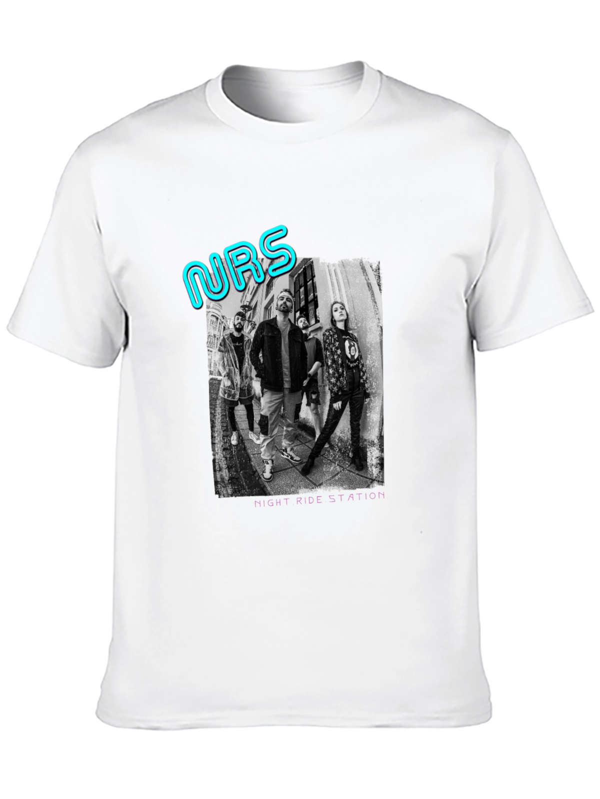 Night Ride Station Graphic T-Shirt - Black Cotton Tee
