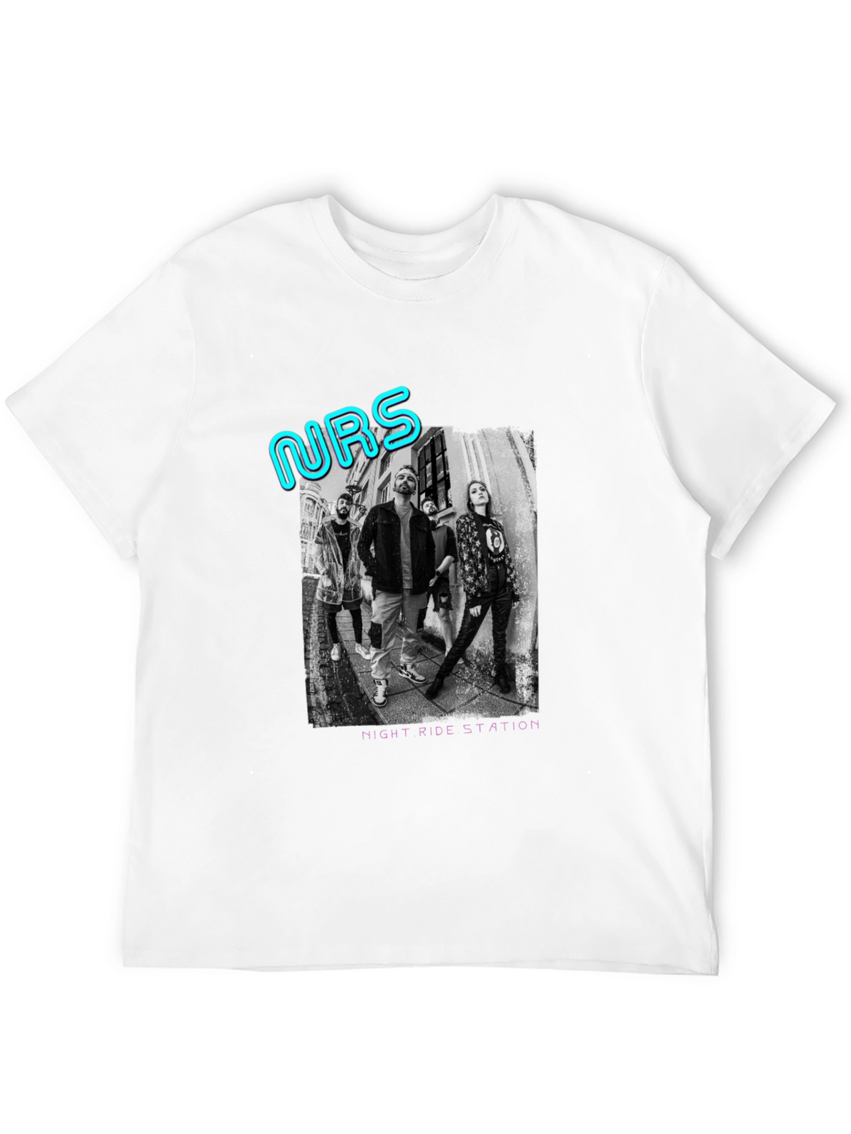 Night Ride Station Graphic T-Shirt - Black Cotton Tee