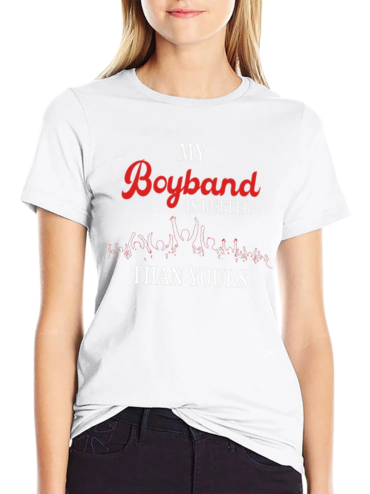 My Boyband is Better Than Yours Black T-Shirt